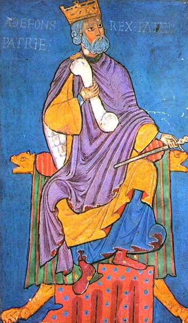 Alphonse VI de Castille - peinture du XIIe siècle - cathédrale de Saint-Jacques-de-Compostelle